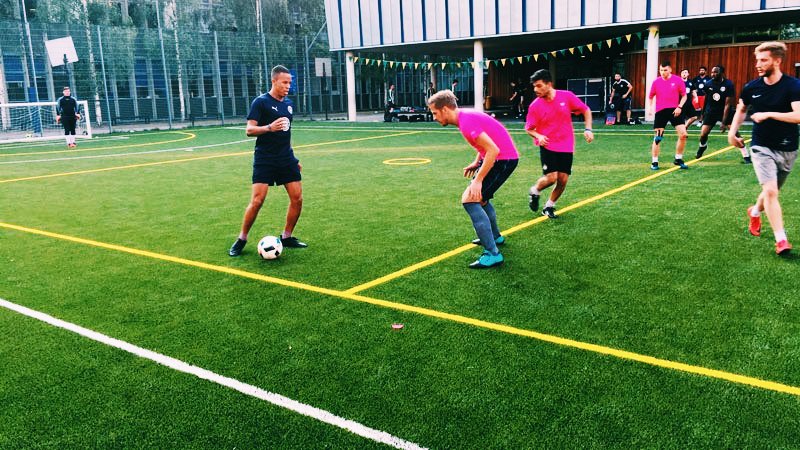 A 5 a side match on the 3G pitch at Marylebone