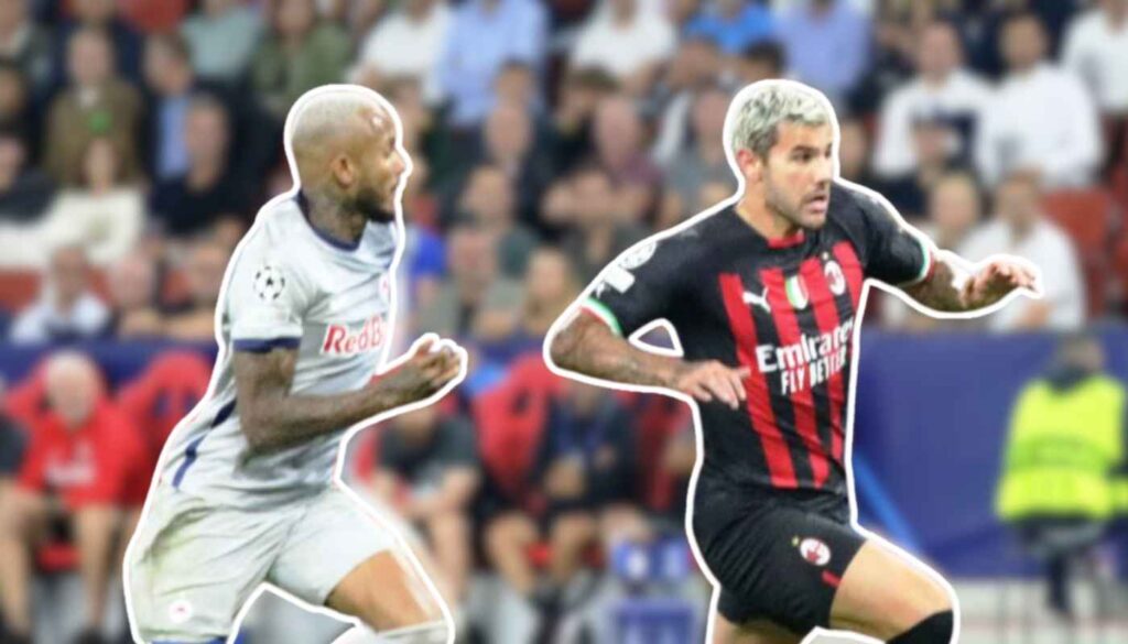 Théo Hernandez (right) of AC Milan scored one of France's goals to take the reigning World Cups holders to the 2022 final.