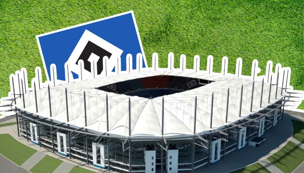 Volksparkstadion, located in Hamburg.