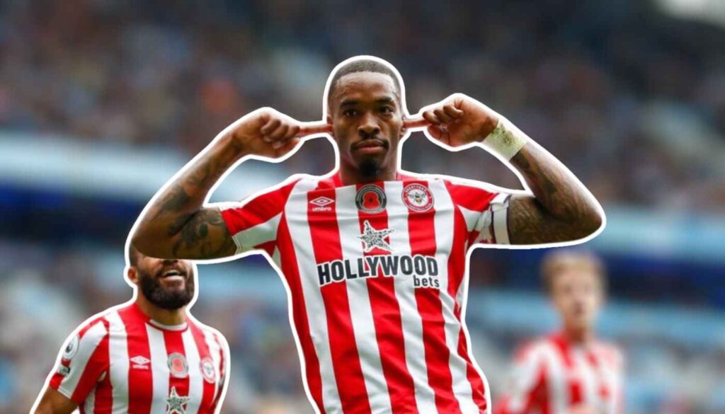Ivan Toney Celebrates For Brentford.