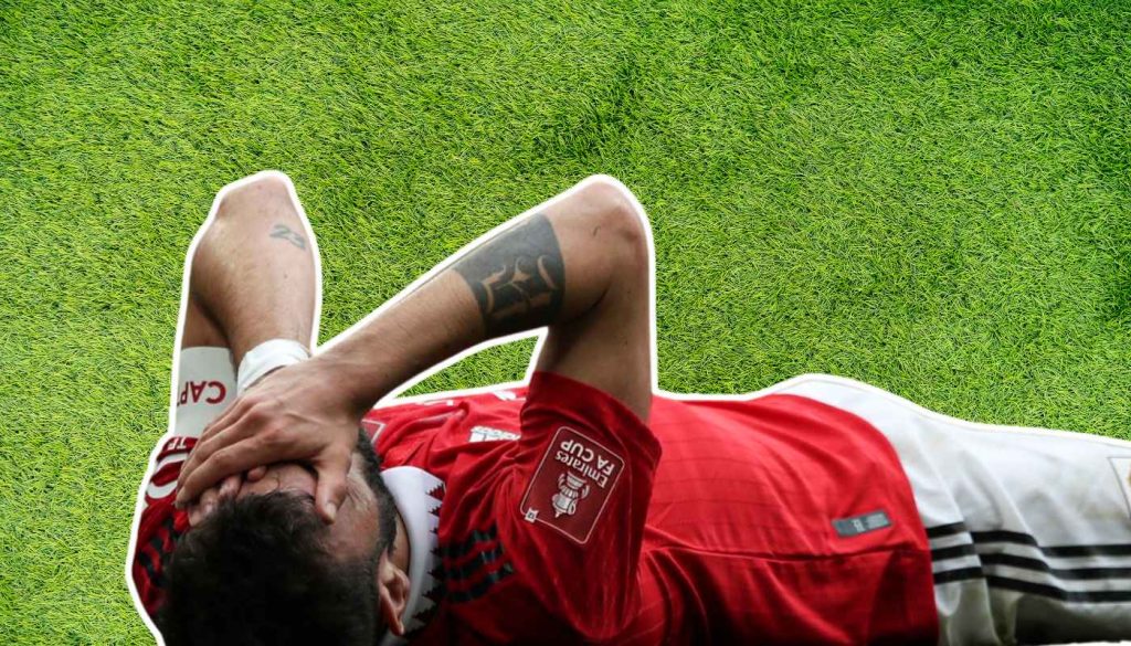 Bruno Fernandes playing for Manchester United