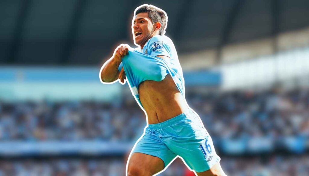 Sergio Agüero scoring a last minute winner.