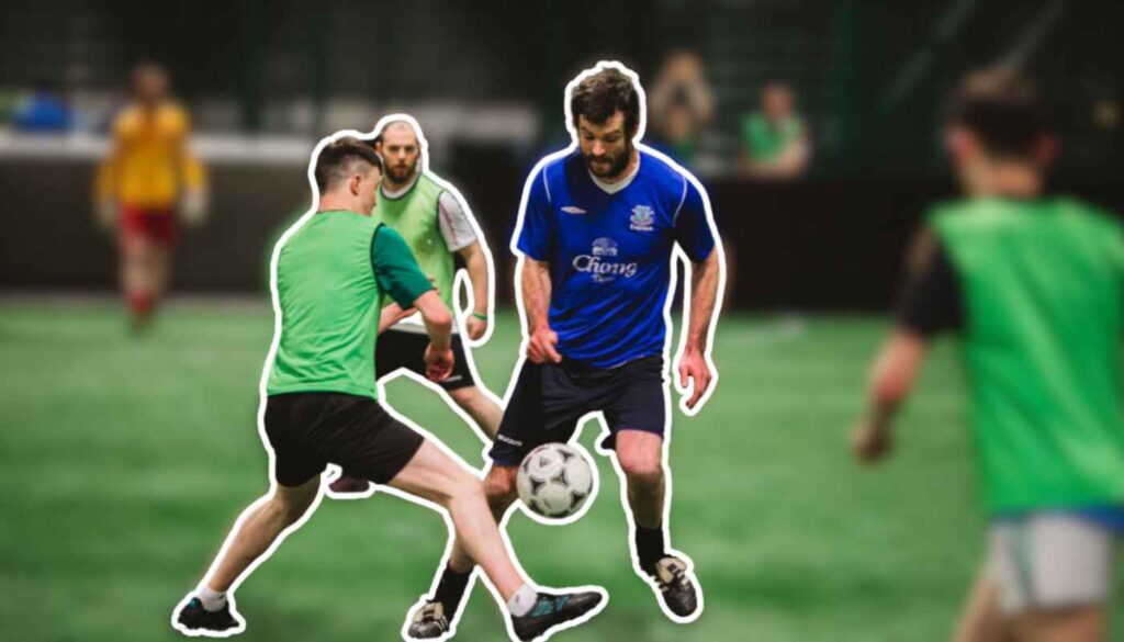 5-a-side football players.