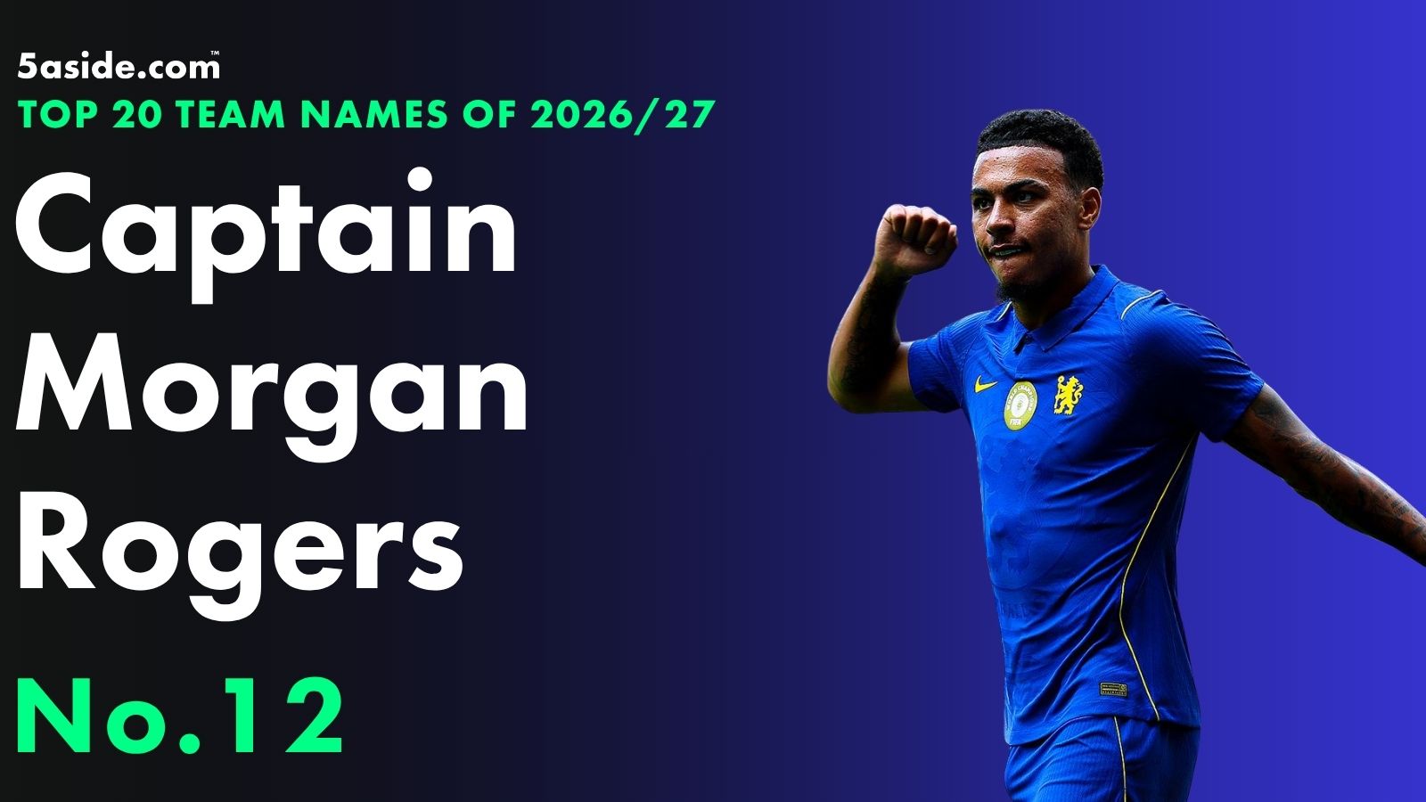 Captain Morgan Rogers ⋆ No. 12 ⋆ Top 20 fantasy football team names