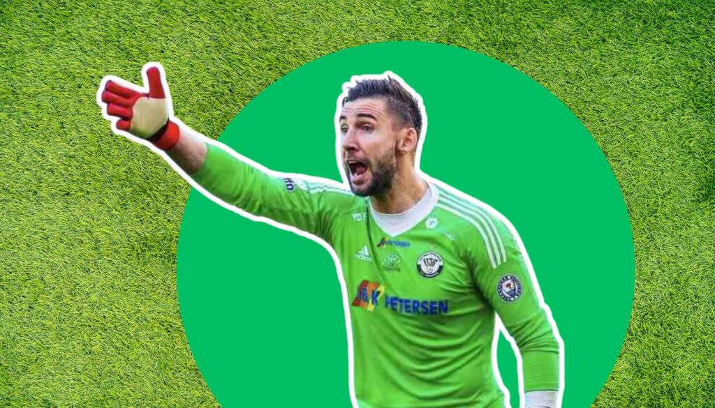 Goalkeeper communicating with his team