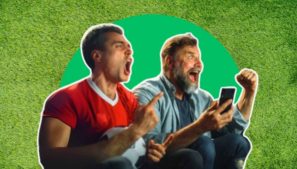 Football fans enjoying the match.