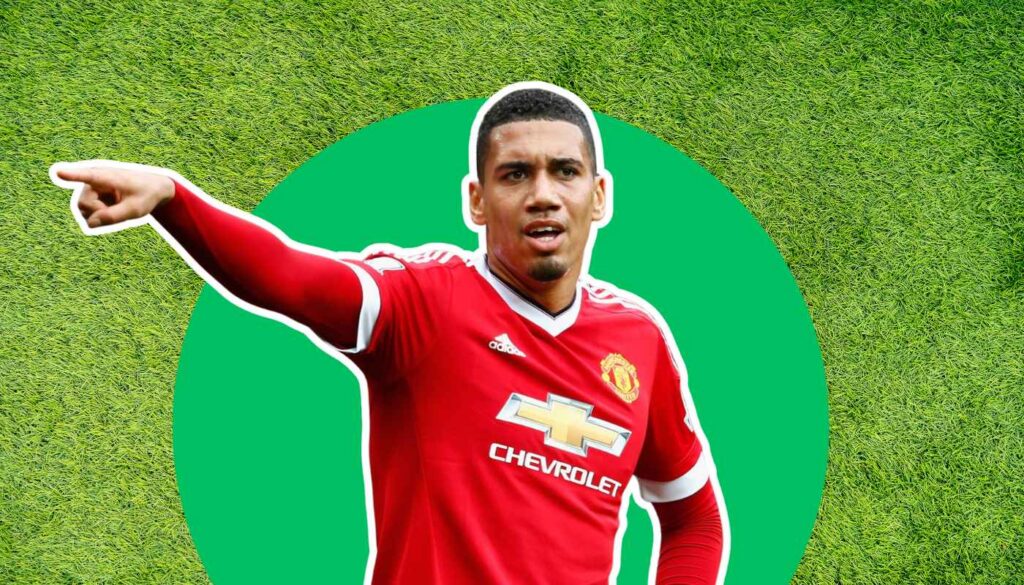 Chris Smalling playing for Manchester United.